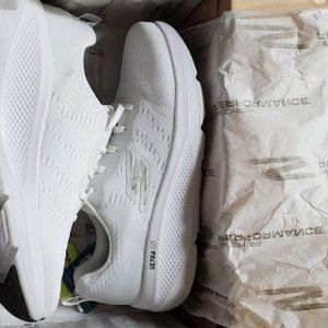 White Skechers Women's Go Run Elevate Sneaker